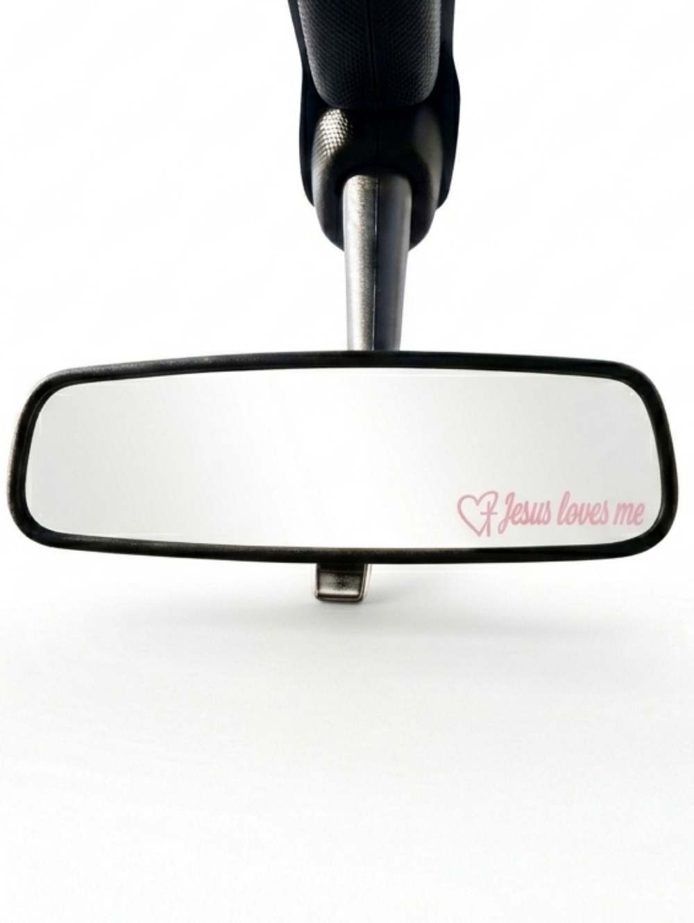 2 Jesus Loves Me Pink Vinyl Car Stickers Rear-view Mirror Glass Sticker